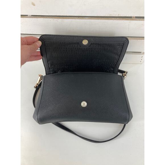 KATE SPADE, SMALL BLACK SAFFIANO LEATHER CROSSBODY BAG (ASIS) - Picture 12 of 16